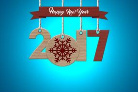 Happy New Year 2017 Party drawing