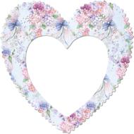 frame border pink floral heart drawing