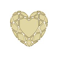 heart shape golden ornament drawing