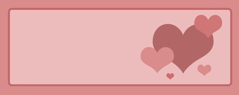 valentine s day banner drawingpink
