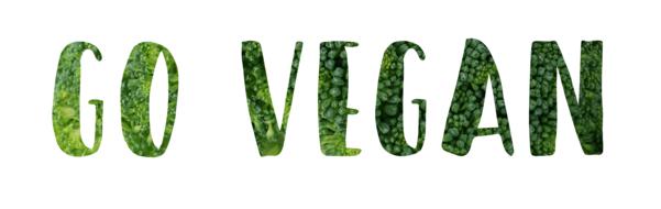 go vegan slogan drawing