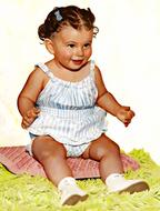 baby portrait 1950 s drawing