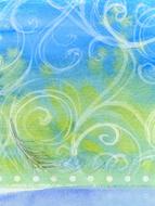 background abstract swirls green drawing