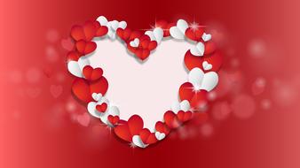 background heart love white green