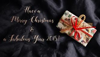 merry Christmas Gift banner drawing