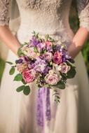 bride with lovely Bouquet, Wedding