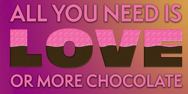 love chocolate quote drawing