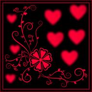 background hearts ornament romantic drawing