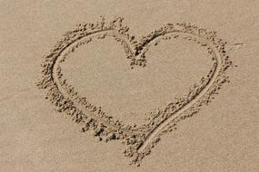 Sand Heart Beach drawing