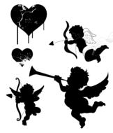 angels cupid love drawing