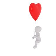 valentine s day love heart balloon drawing