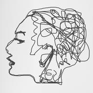 drawn woman profile