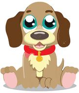 digital painting of a cute dog