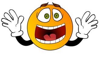 crazy smiley with hands
