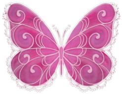 pink butterfly as a lace