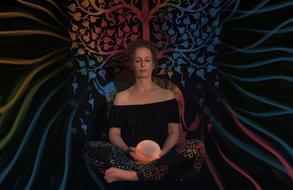 photo of a woman receiving positive energy