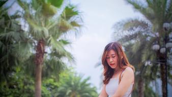Sad Female forest