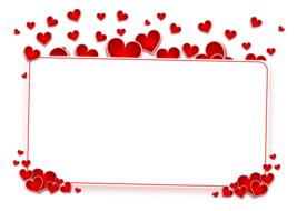 white greeting card with red hearts