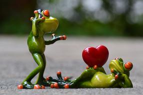 ceramic Frogs Love