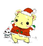 christmas bear potato drawing