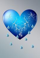 heart love romance blue drawing