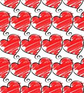 repeating red hearts