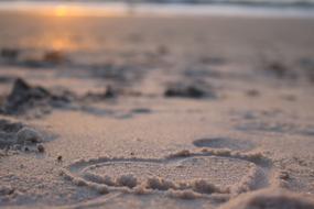 romantic evening on the beach