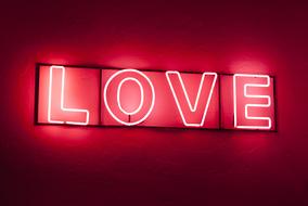 Love neon sign red