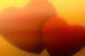 two Hearts, frosted glass effect