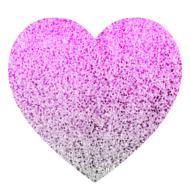 glitter pink silver heart drawing