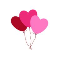 balloons hearts love decoration drawing