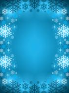 drawn snowflakes on a blue card