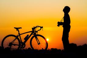 person Shadow Bicycle