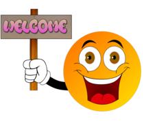 cartoon welcome face drawing