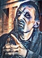 villain killer as a drawing