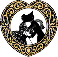 vintage heart love design drawing
