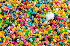 Colorful Beads Snoopy plastic