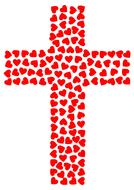 catholic red heart christ drawing