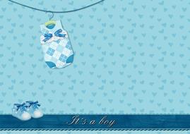 background image baby shoes blue drawing