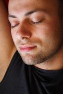 face of young man Sleeping