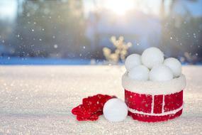 Winter Snowballs banner drawing