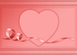 design card wishes heart pink