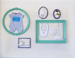 wall with birthday gifts