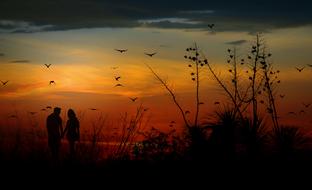 Indian Girl Boy Portrait sunset