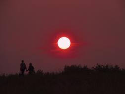 Sunset Red Pair people