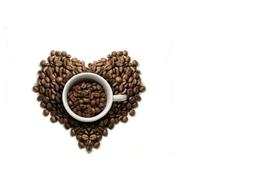 Coffee Heart Day banner drawing