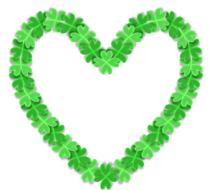 love 3d heart shamrock drawing