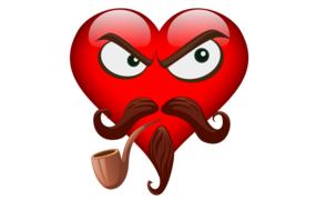 red emojis heart drawing