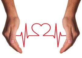 heart care medical hands