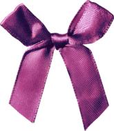 bow purple satin decor